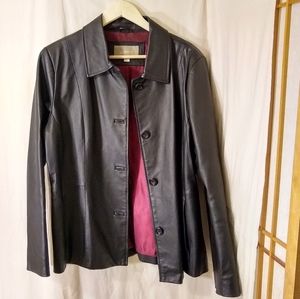 2 for $50! Croft & Barrow Black Leather Jacket